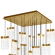 CWI Lighting Lava Integrated LED Brass Chandelier