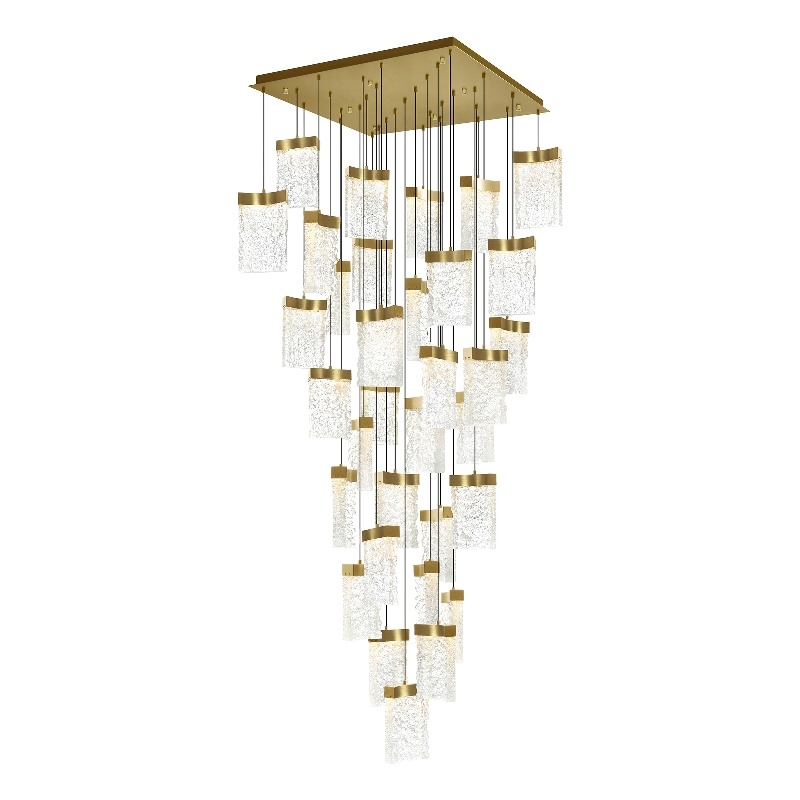 CWI Lighting Lava Integrated LED Brass Chandelier