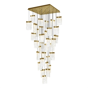 CWI Lighting Lava Integrated LED Brass Chandelier