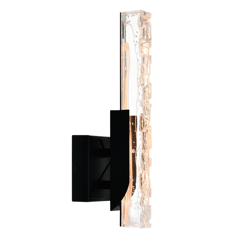 Valira Integrated LED Black Wall Light