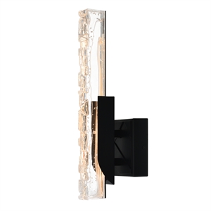 valira integrated led black wall light