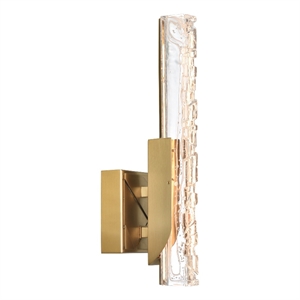 valira integrated led brass wall light