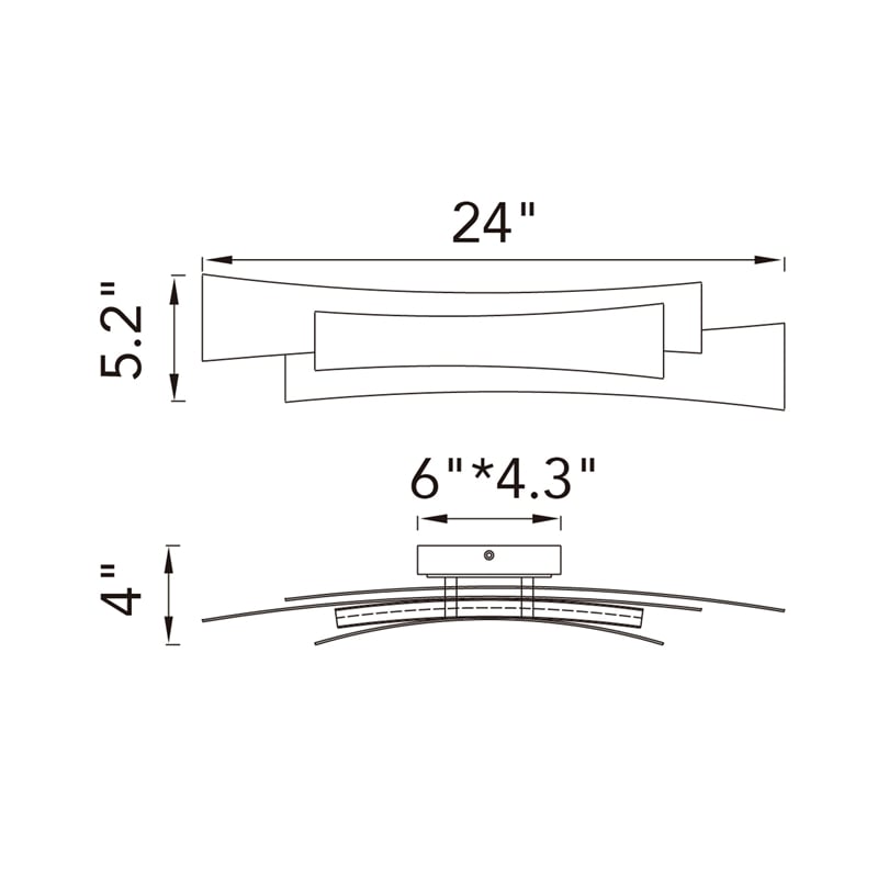 Candora Integrated LED Brass Vanity Light
