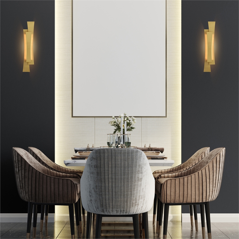 Candora Integrated LED Brass Vanity Light