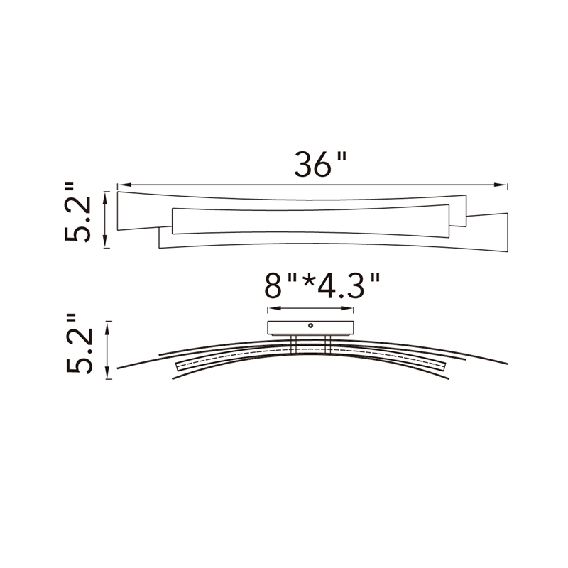 Candora Integrated LED Black Vanity Light