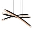 Saber Integrated LED Black Chandelier
