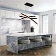 Saber Integrated LED Black Chandelier