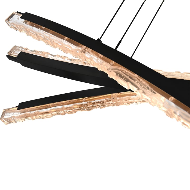 Saber Integrated LED Black Chandelier