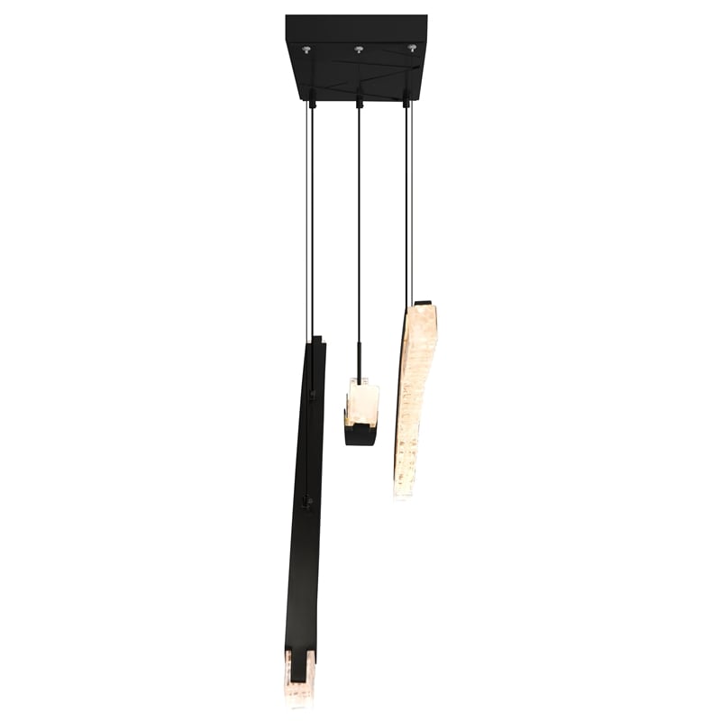 Saber Integrated LED Black Chandelier