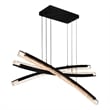 Saber Integrated LED Black Chandelier