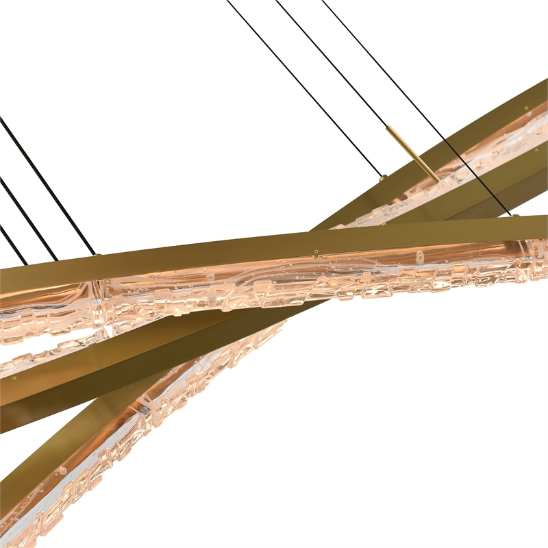 Saber Integrated LED Brass Chandelier