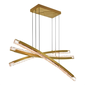 Saber Integrated LED Brass Chandelier