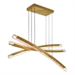 Saber Integrated LED Brass Chandelier