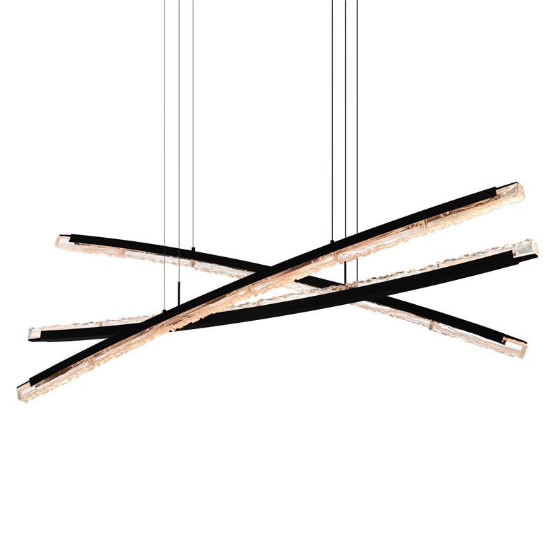 Saber Integrated LED Black Chandelier