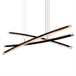 Saber Integrated LED Black Chandelier