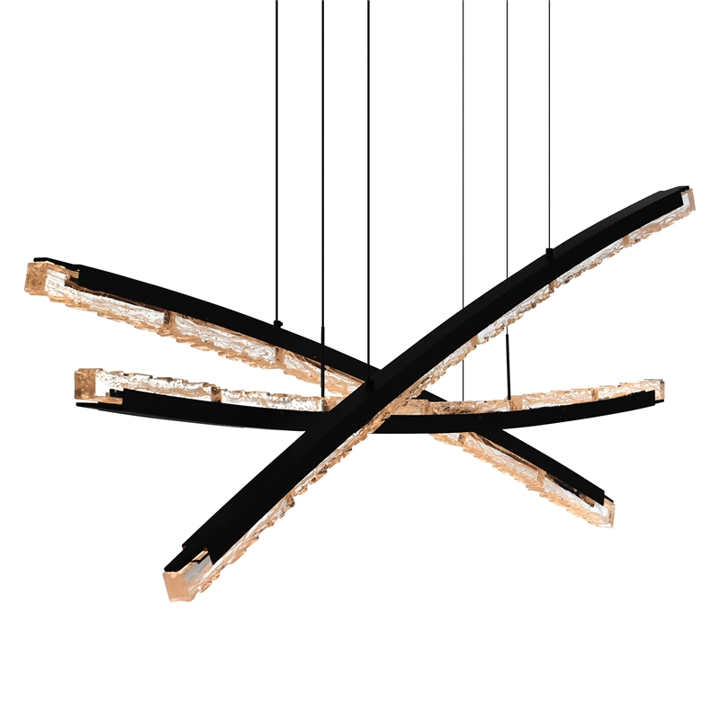 Saber Integrated LED Black Chandelier