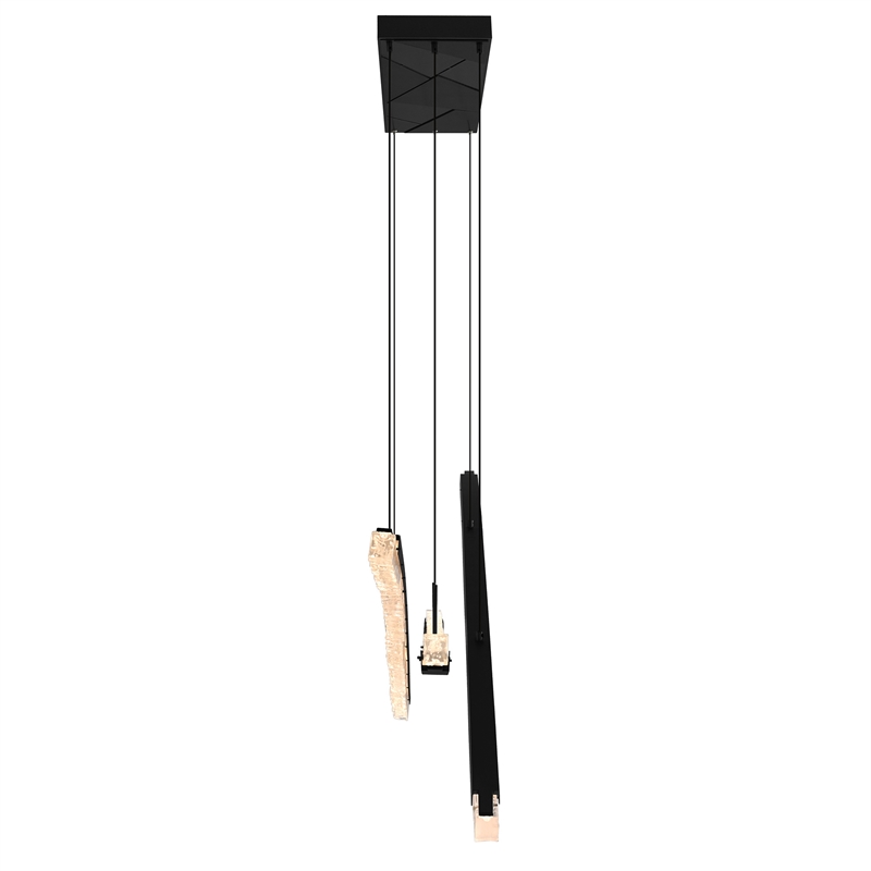 Saber Integrated LED Black Chandelier