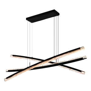 Saber Integrated LED Black Chandelier