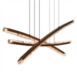 Saber Integrated LED Brass Chandelier
