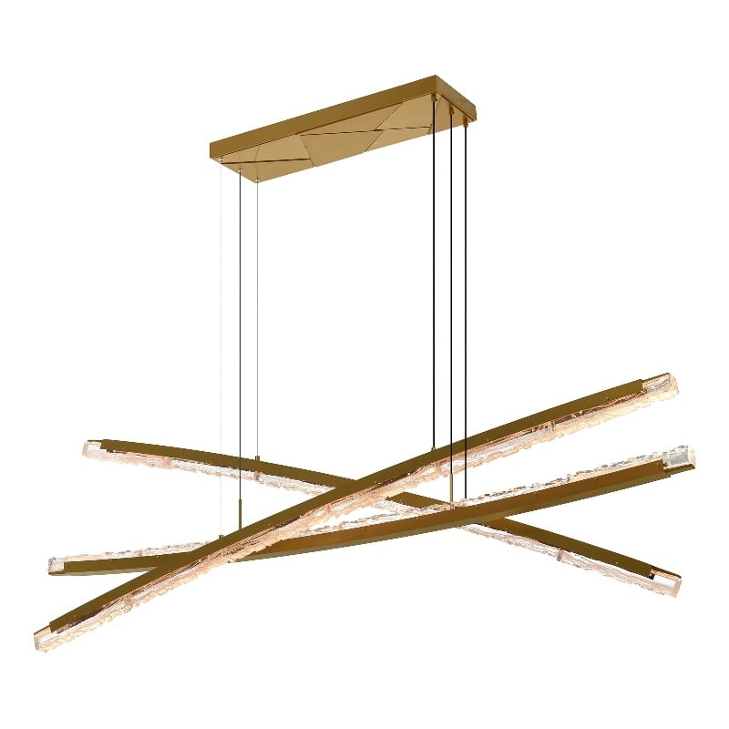 Saber Integrated LED Brass Chandelier