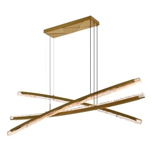 Saber Integrated LED Brass Chandelier