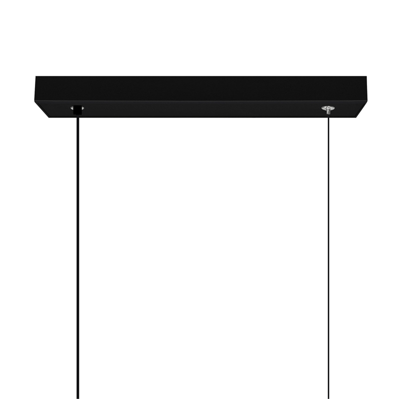 Moon Integrated LED Black Chandelier