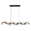 Moon Integrated LED Black Chandelier