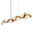 Moon Integrated LED Brass Chandelier