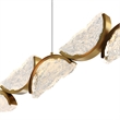 Moon Integrated LED Brass Chandelier