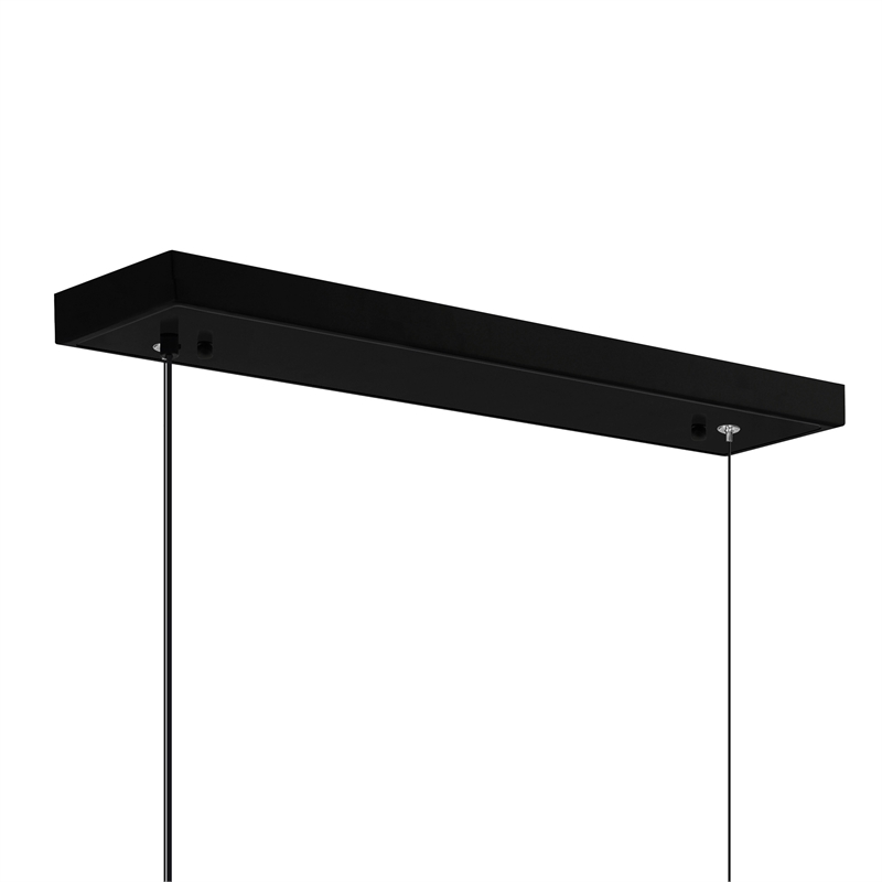 Moon Integrated LED Black Chandelier