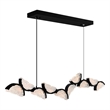 Moon Integrated LED Black Chandelier