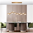 Moon Integrated LED Brass Chandelier