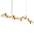 Moon Integrated LED Brass Chandelier