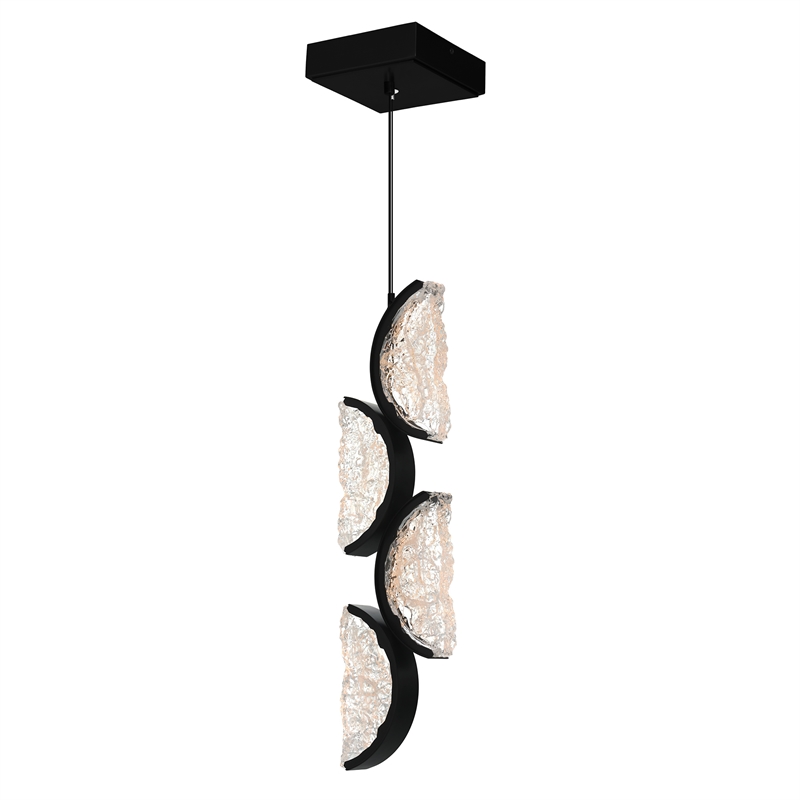 Moon Integrated LED Black Mini Pendant
