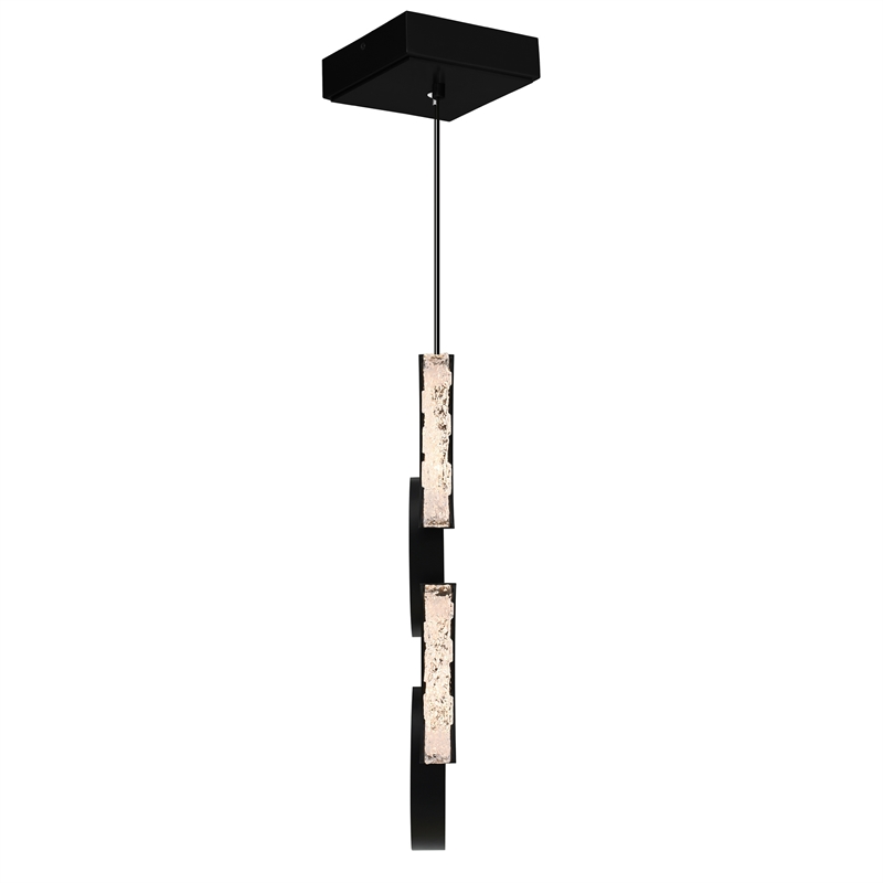 Moon Integrated LED Black Mini Pendant