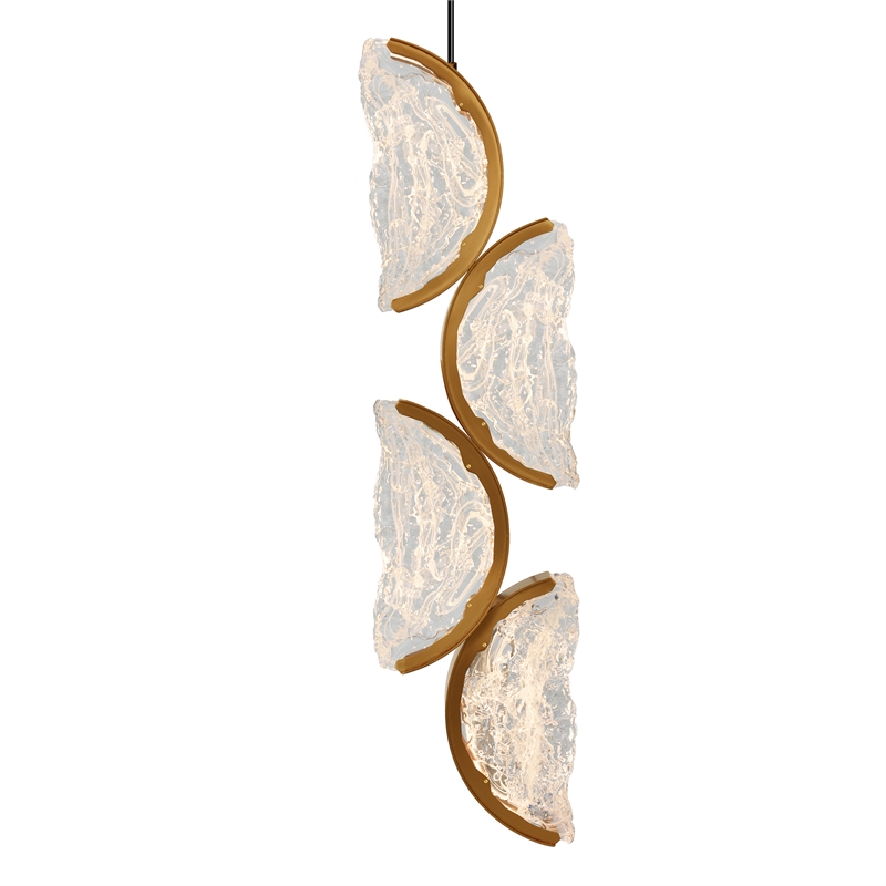 Moon Integrated LED Brass Mini Pendant