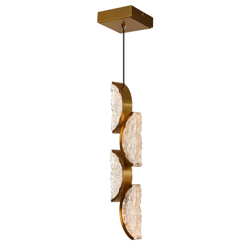 Moon Integrated LED Brass Mini Pendant