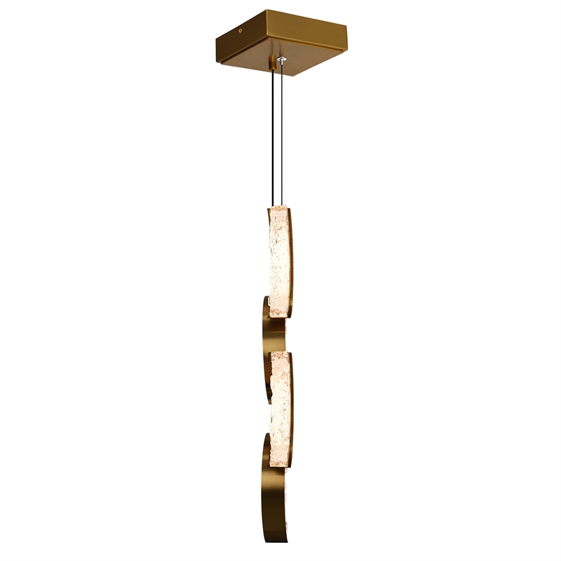 Moon Integrated LED Brass Mini Pendant
