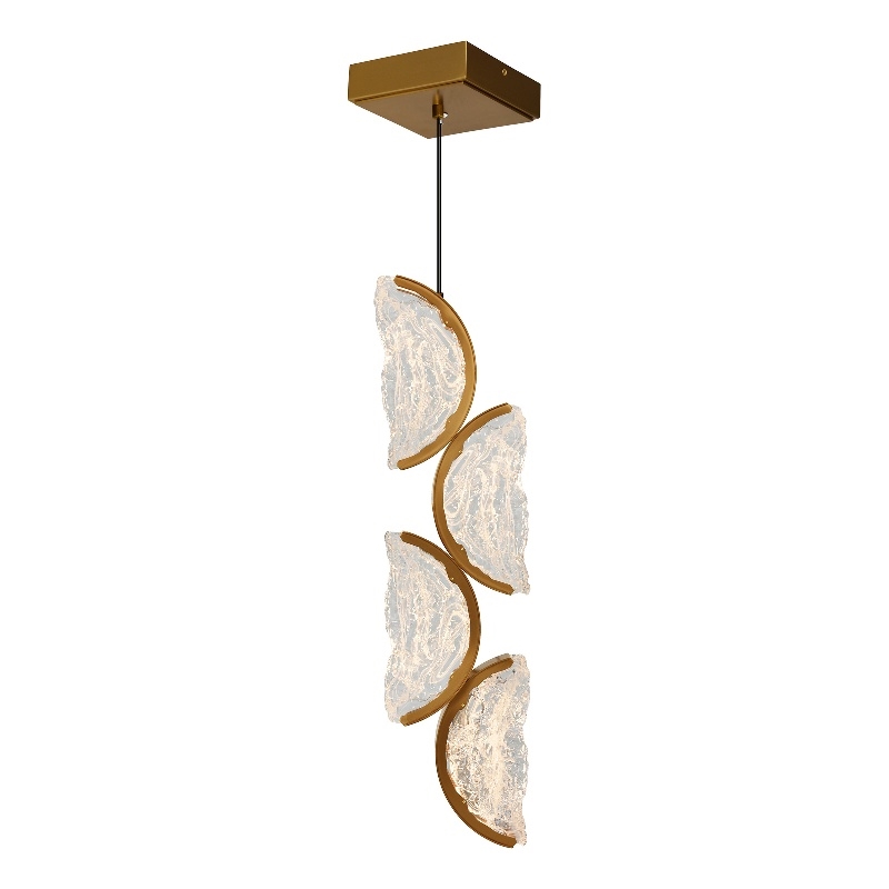 Moon Integrated LED Brass Mini Pendant