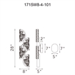 Moon Integrated LED Black Wall Light