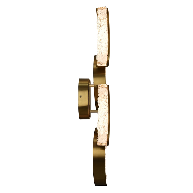 Moon Integrated LED Brass Wall Light