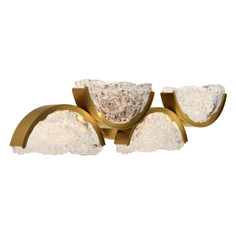 Moon Integrated LED Brass Wall Light