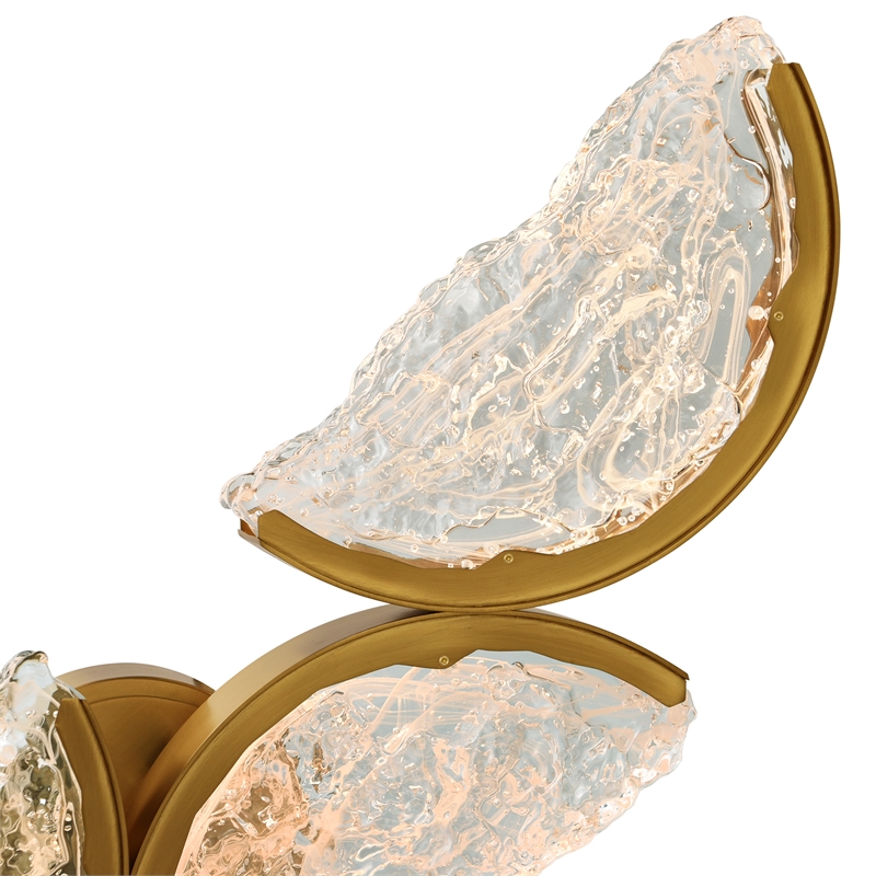 Moon Integrated LED Brass Wall Light