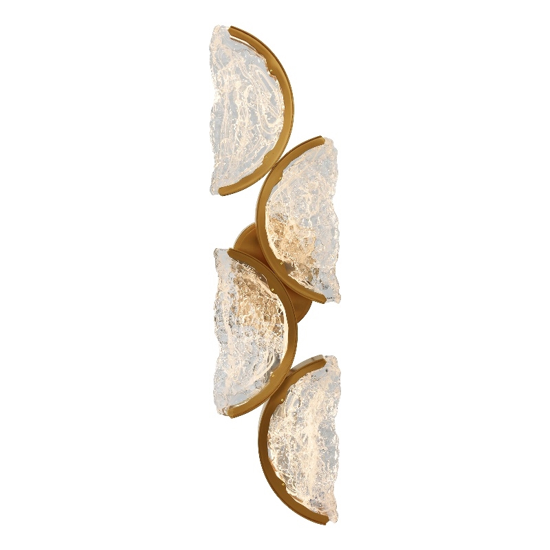 Moon Integrated LED Brass Wall Light