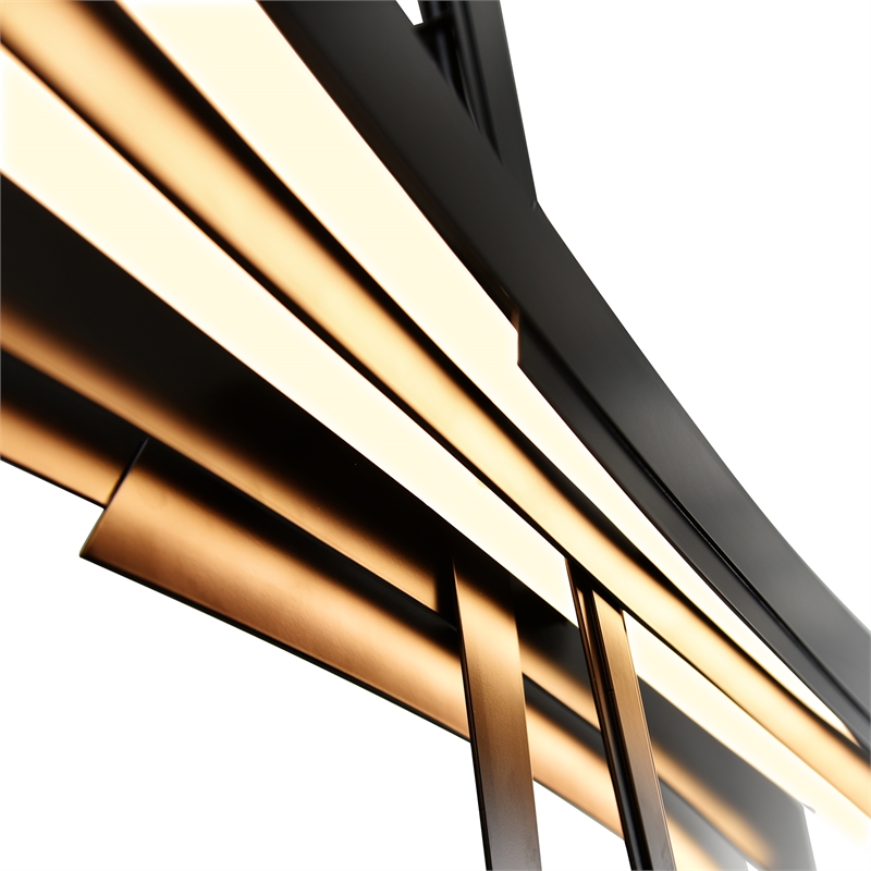 Solara Integrated LED Black Chandelier