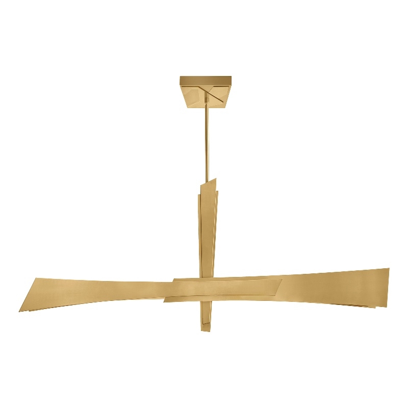 Solara Integrated LED Brass Chandelier
