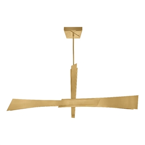 Solara Integrated LED Brass Chandelier