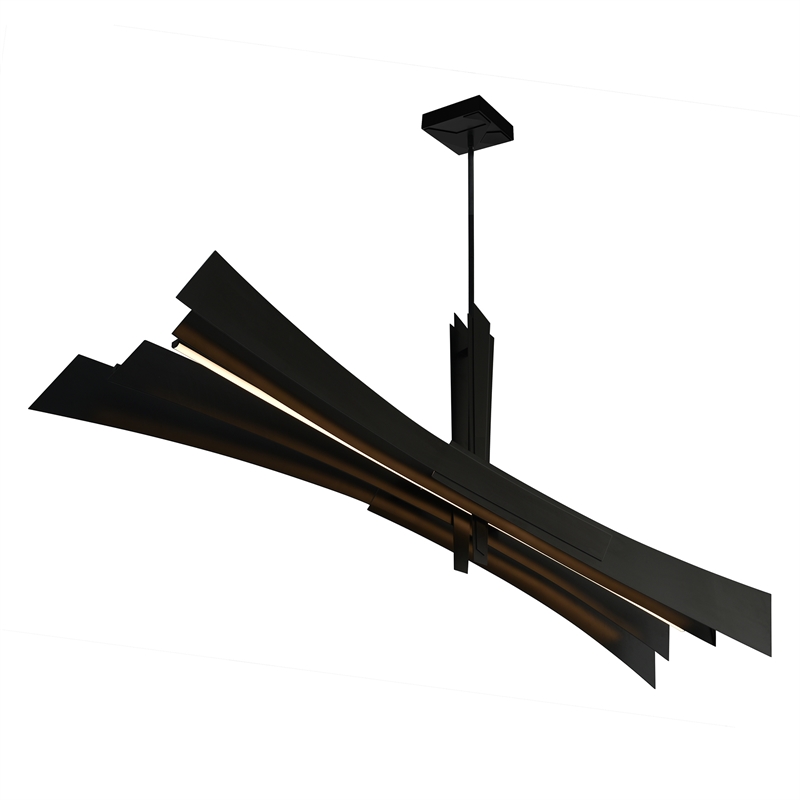 Solara Integrated LED Black Chandelier