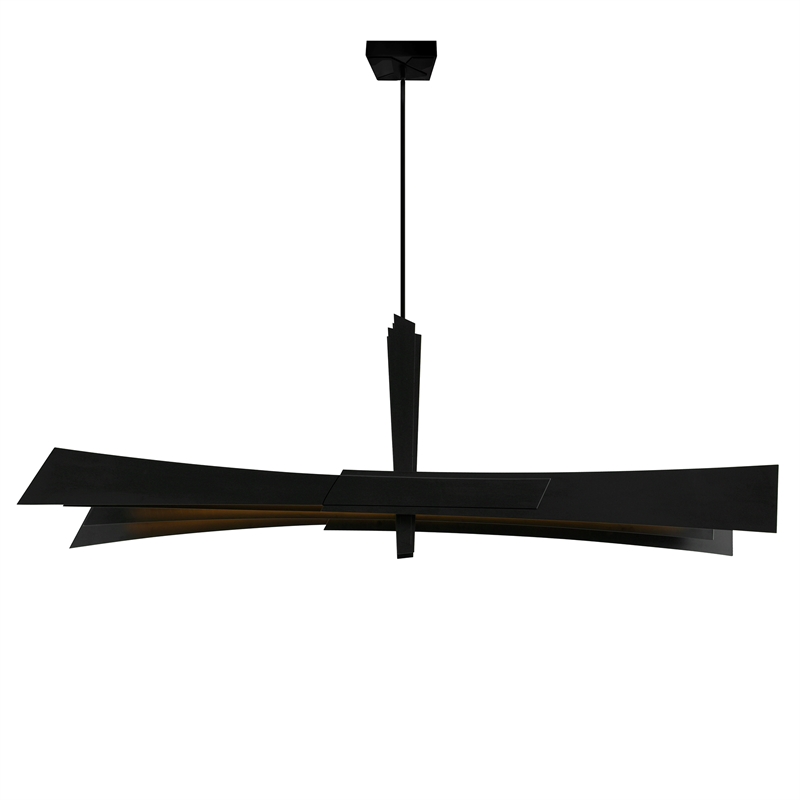 Solara Integrated LED Black Chandelier