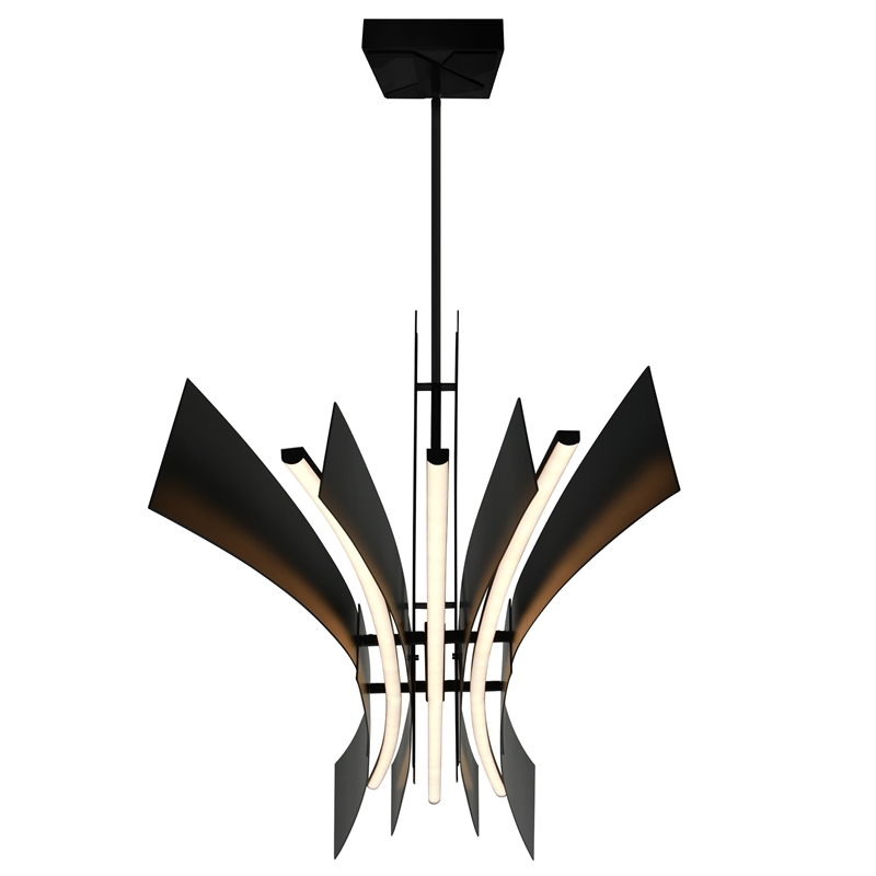 Solara Integrated LED Black Chandelier